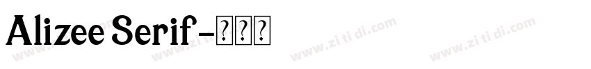 Alizee Serif字体转换